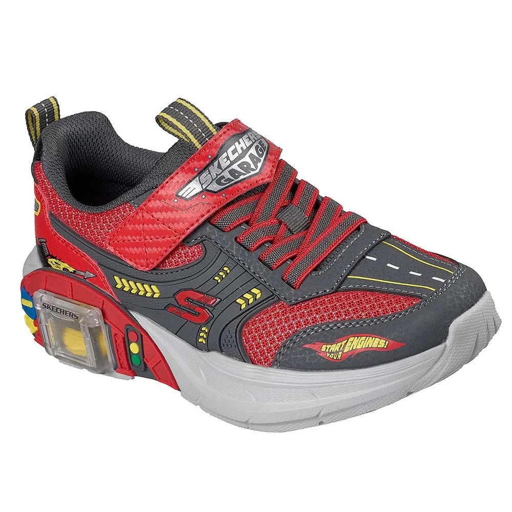 Zapatos Skechers Garage Red Charcoal Niño
