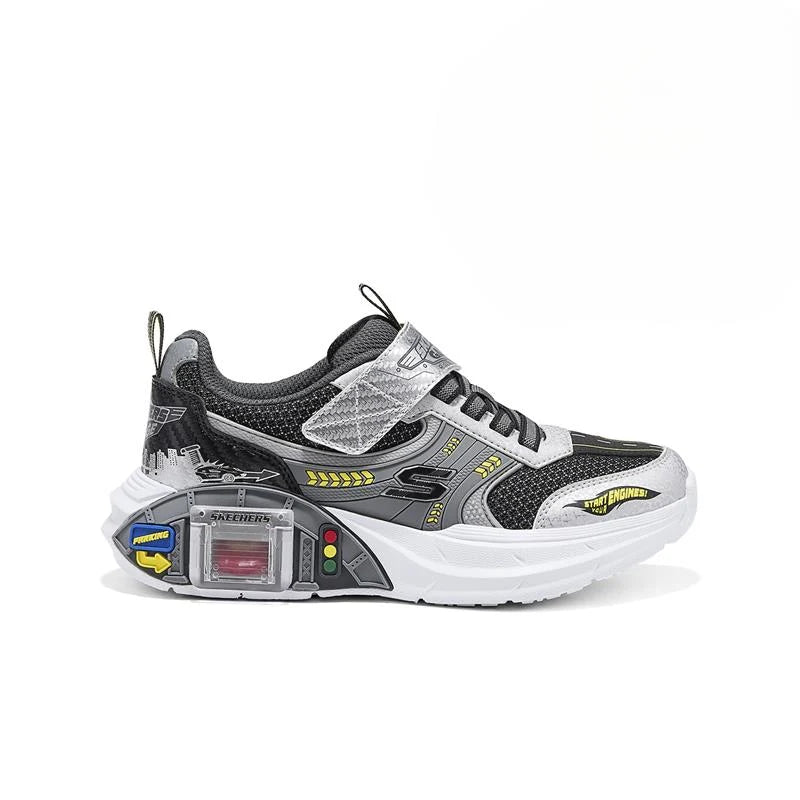 Zapatos Skechers Garage Silver Black Niño
