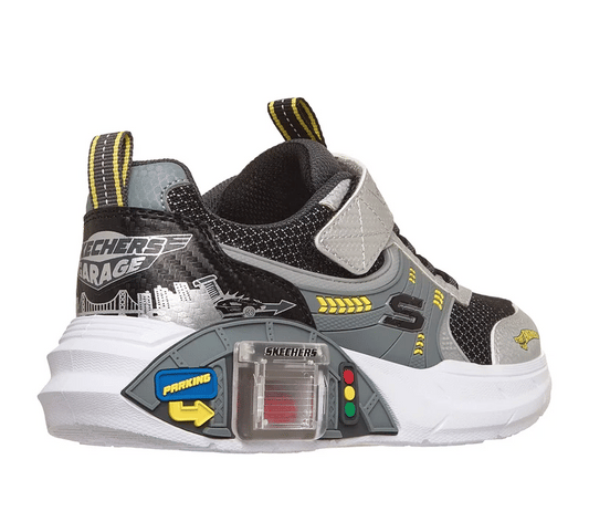 Zapatos Skechers Garage Silver Black Niño