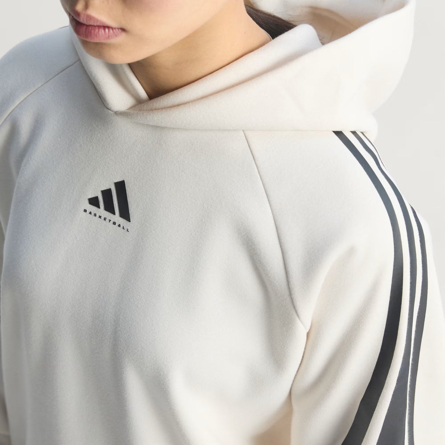 adidas Basketball 3-Stripes Fleece Hoodie