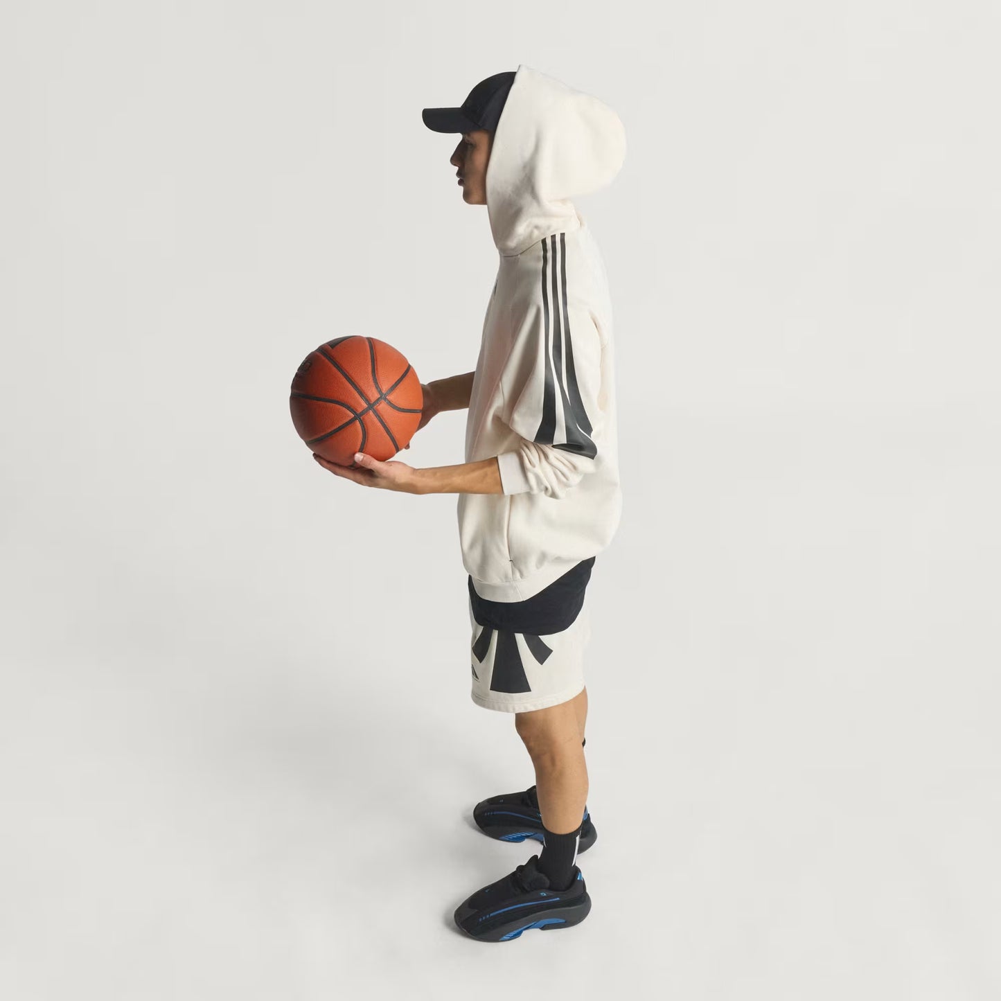 adidas Basketball 3-Stripes Fleece Hoodie
